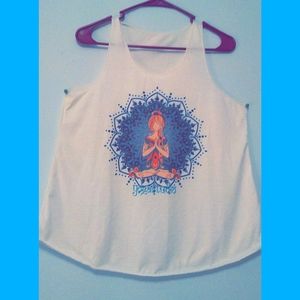 Flowy Boho Yoga Studio Tank Top 100% Cotton